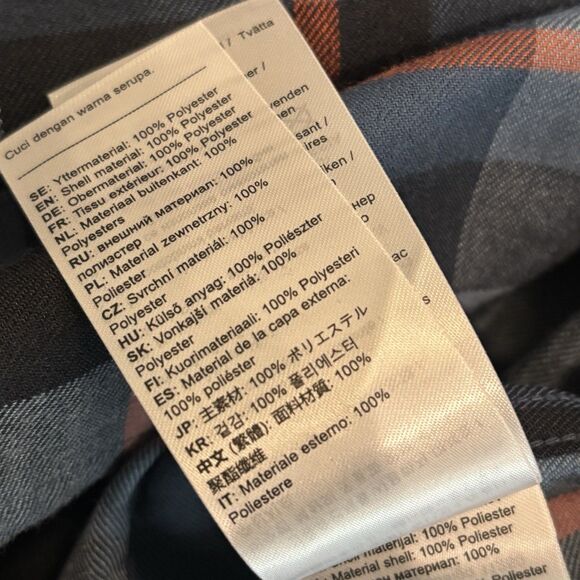 Fjallraven Fjallglim Flannel Shirt Mens XL Blue Plaid Long Sleeve Button Down - Picture 7 of 9